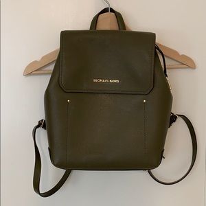 Michael Kors Backpack Handbag Dark Olive Green